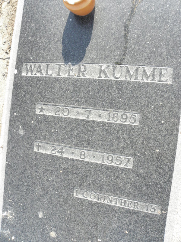 KUMME Walter 1895-1957