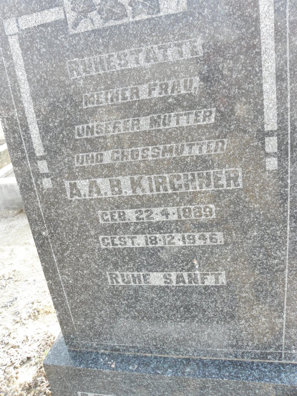 KIRCHNER A.A.B. 1889-1946
