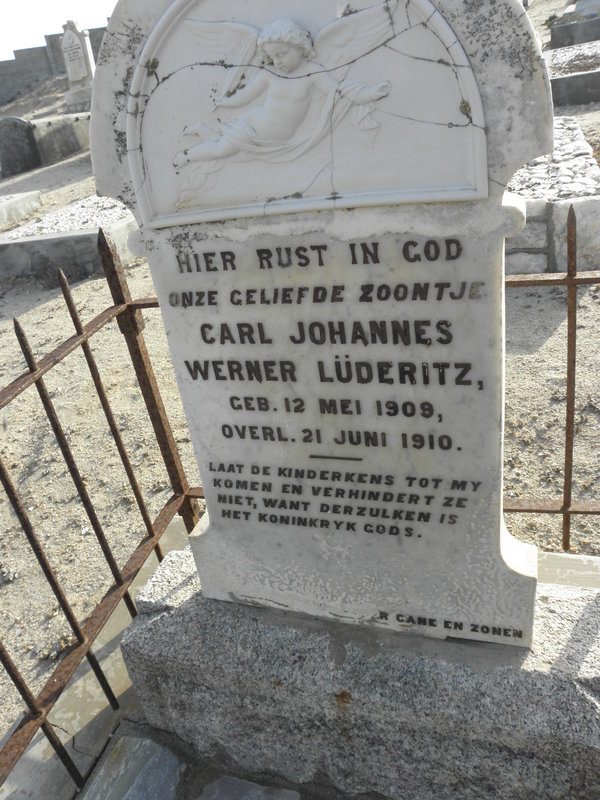 LUDERITZ Carl Johannes Werner 1909-1910