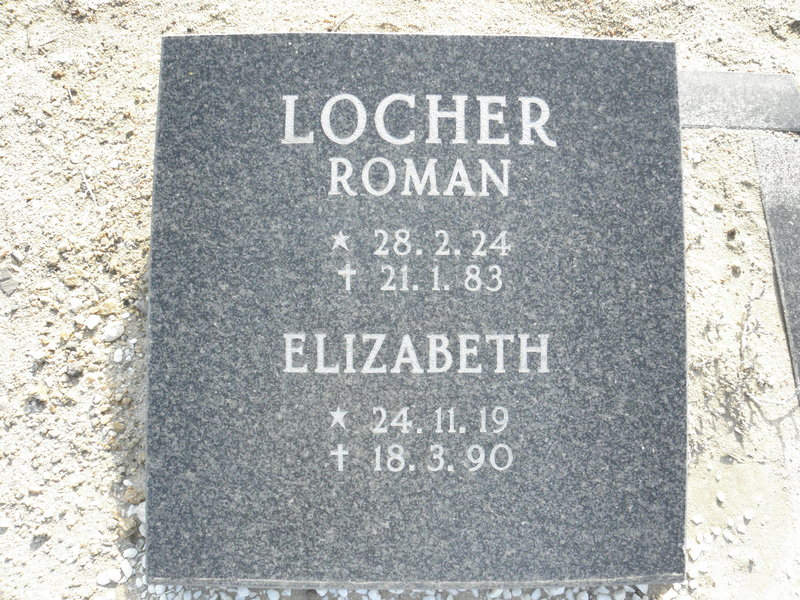 LOCHER Roman 1924-1983 &amp; Elizabeth 1919-1990