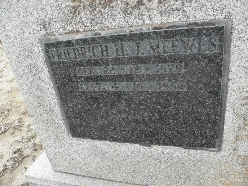 MEEWES Friedrich H.J. 1879:1954