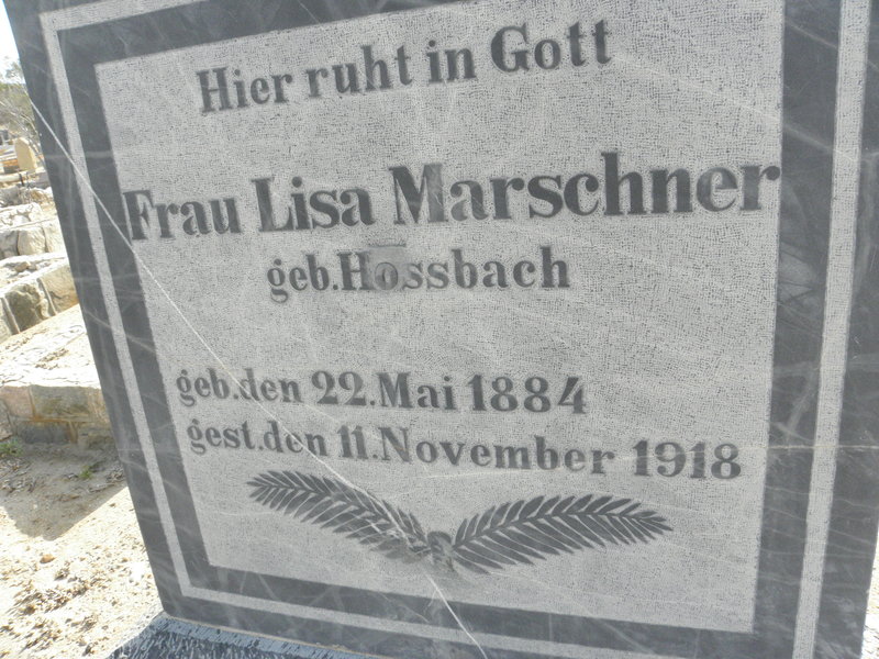 MARSCHNER Lisa nee HOSSBACH 1884-1918