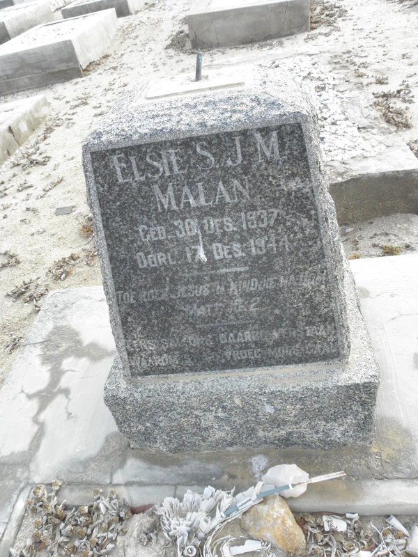 MALAN Elsie S.J.M. 1937-1944