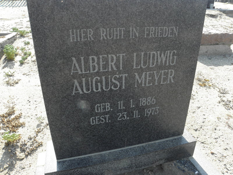 MEYER Albert Ludwig August 1886-1973