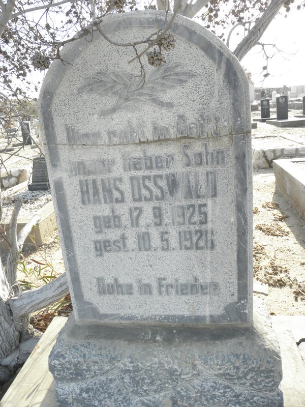 OSSWALD Hans 1926-1926