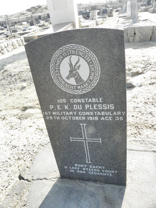 PLESSIS P.E.K., du -1918