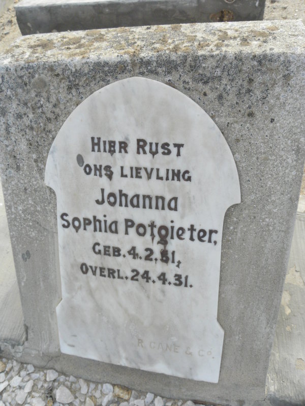 POTGIETER Johanna Sophia 1931-1931