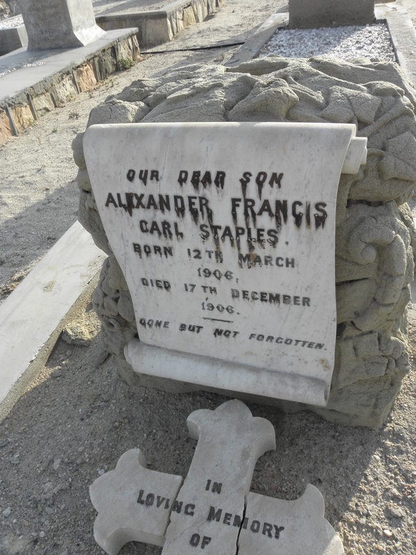 STAPLES Alexander Francis Carl 1906-1906