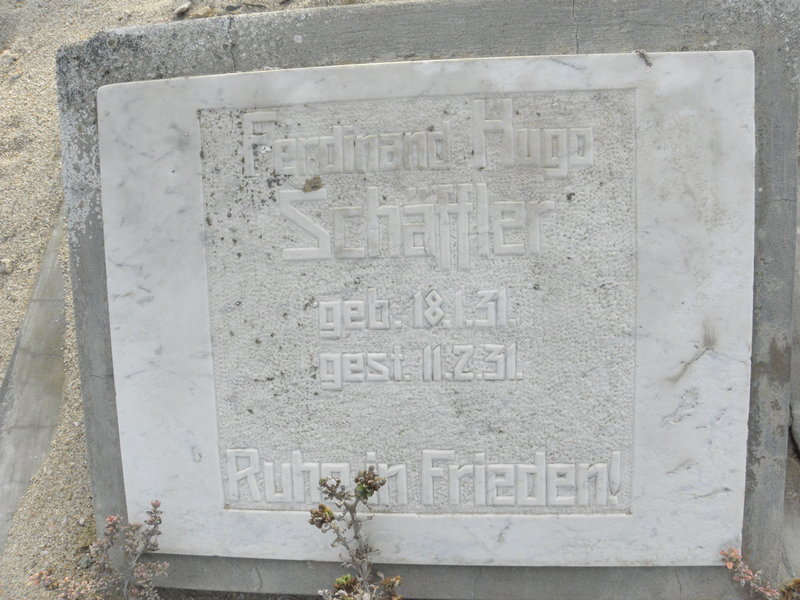 SCHAFFLER Ferdinand Hugo 1931-1931