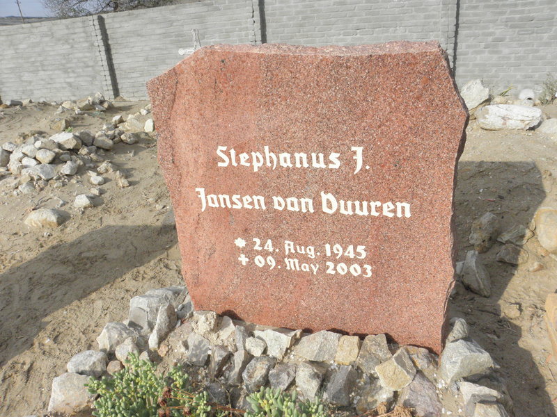 VUUREN Stephanus J., Jansen van 1945-2003