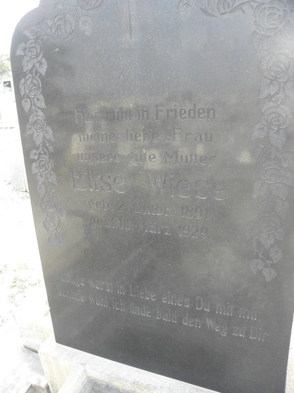 WIESE Elise 1891-1929