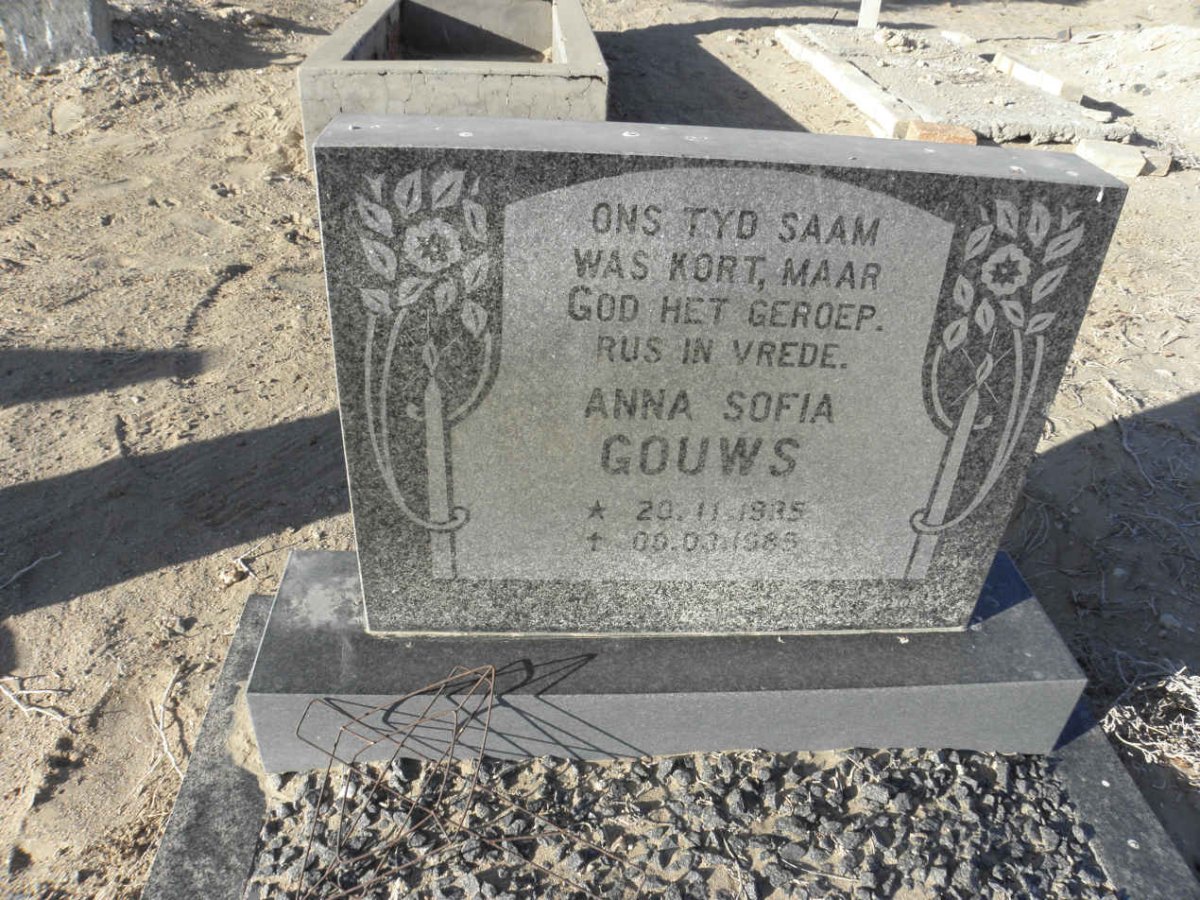GOUWS Anna Sofia 1985-1985