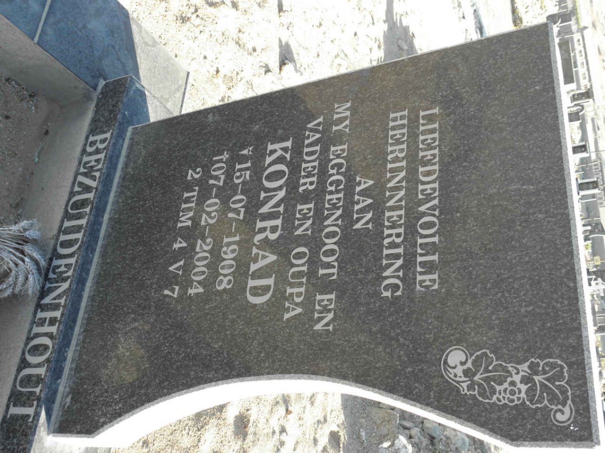 BEZUIDENHOUT Konrad 1908-2004
