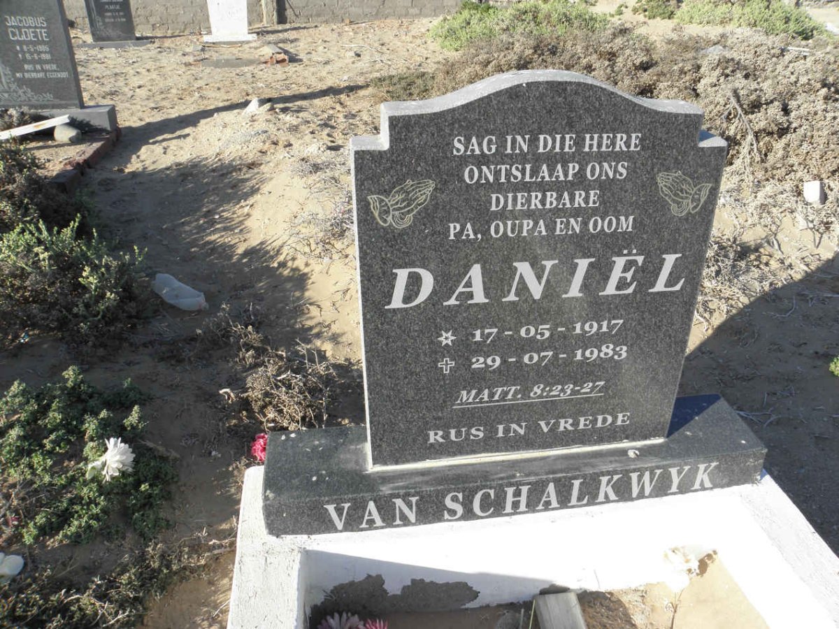 SCHALKWYK Daniël, van 1917-1983