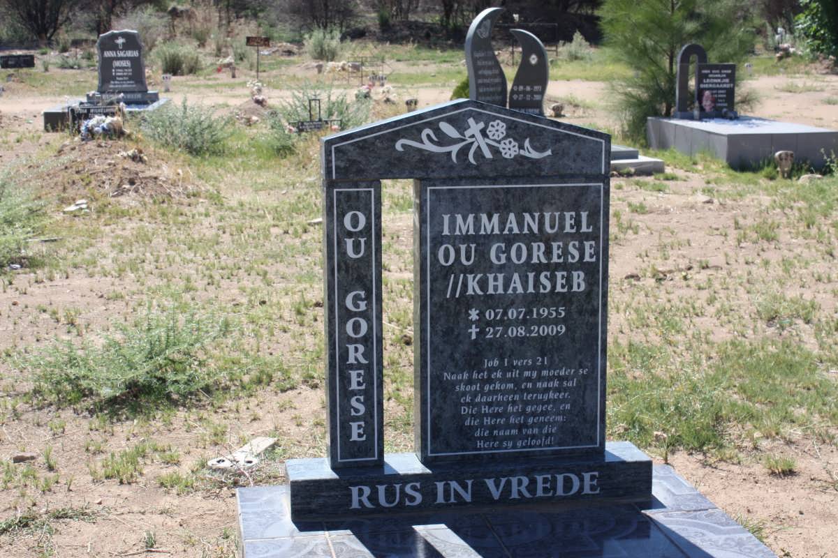KHAISEB Imanuel Gorese 1955-2009