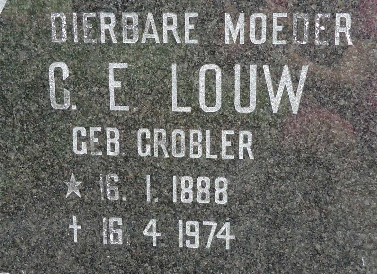 LOUW C.E. nee GROBLER 1888-1974