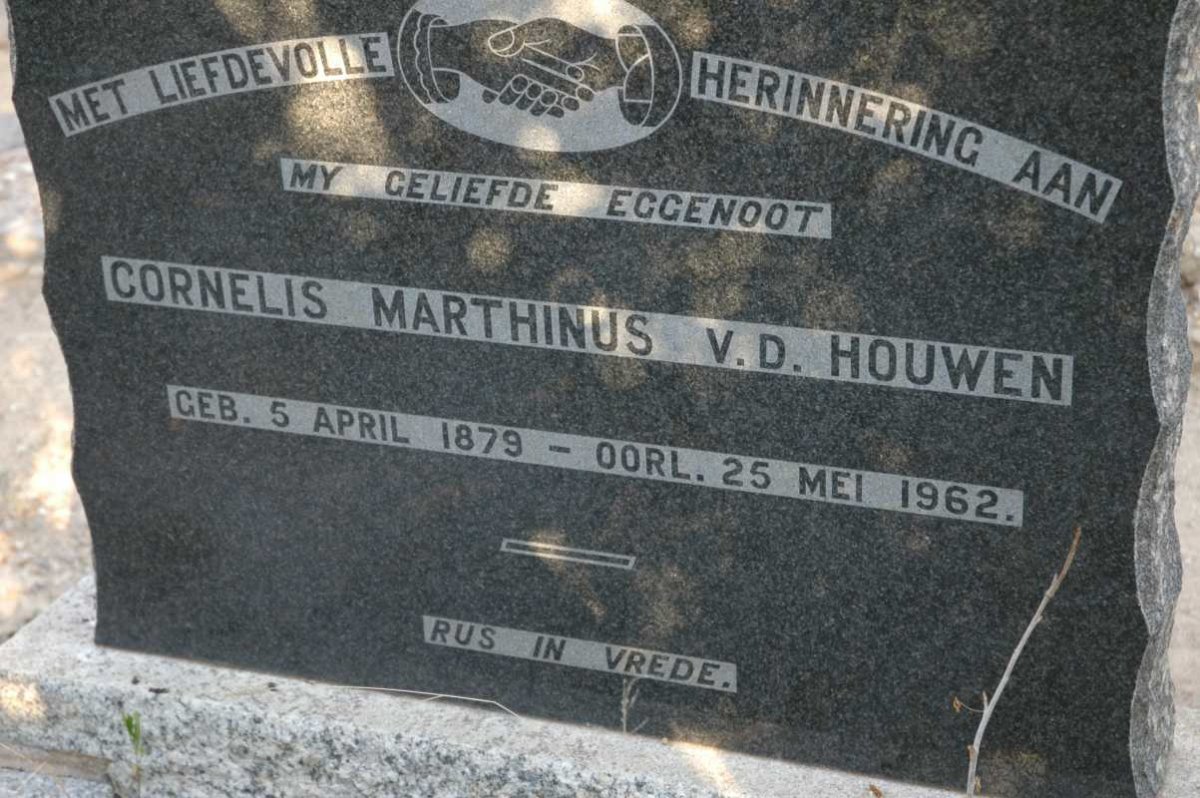 HOUWEN Cornelis Marthinus, v.d. 1879-1962