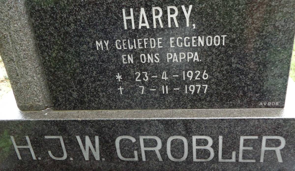 GROBLER H.J.W. 1926-1977