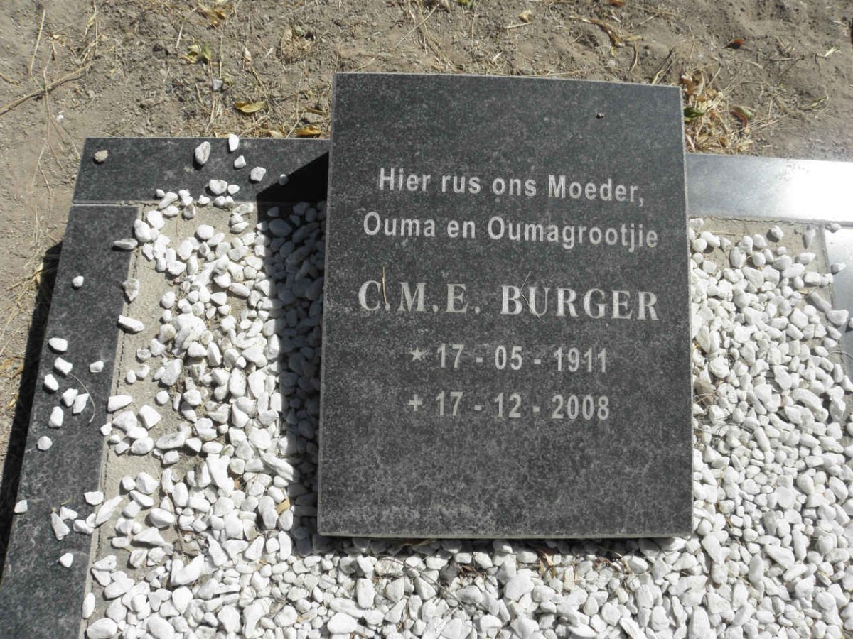 BURGER C.M.E 1911-2008