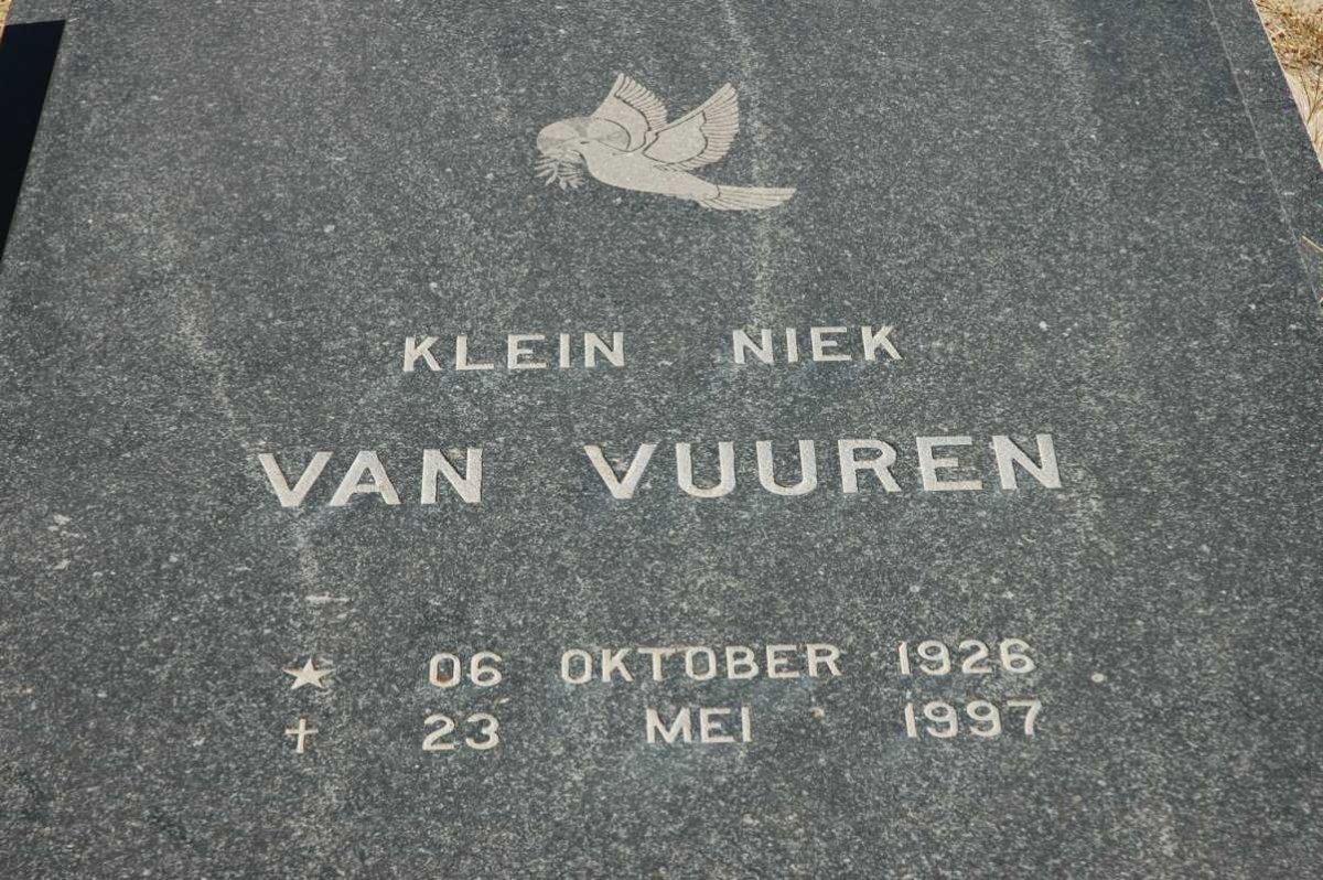VUUREN Niek, van 1926-1997