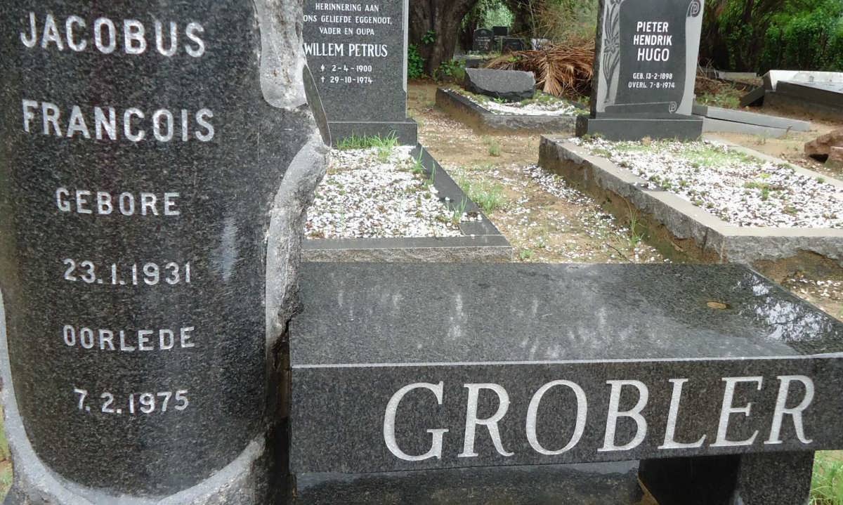 GROBLER Jacobus Francois 1931-1975