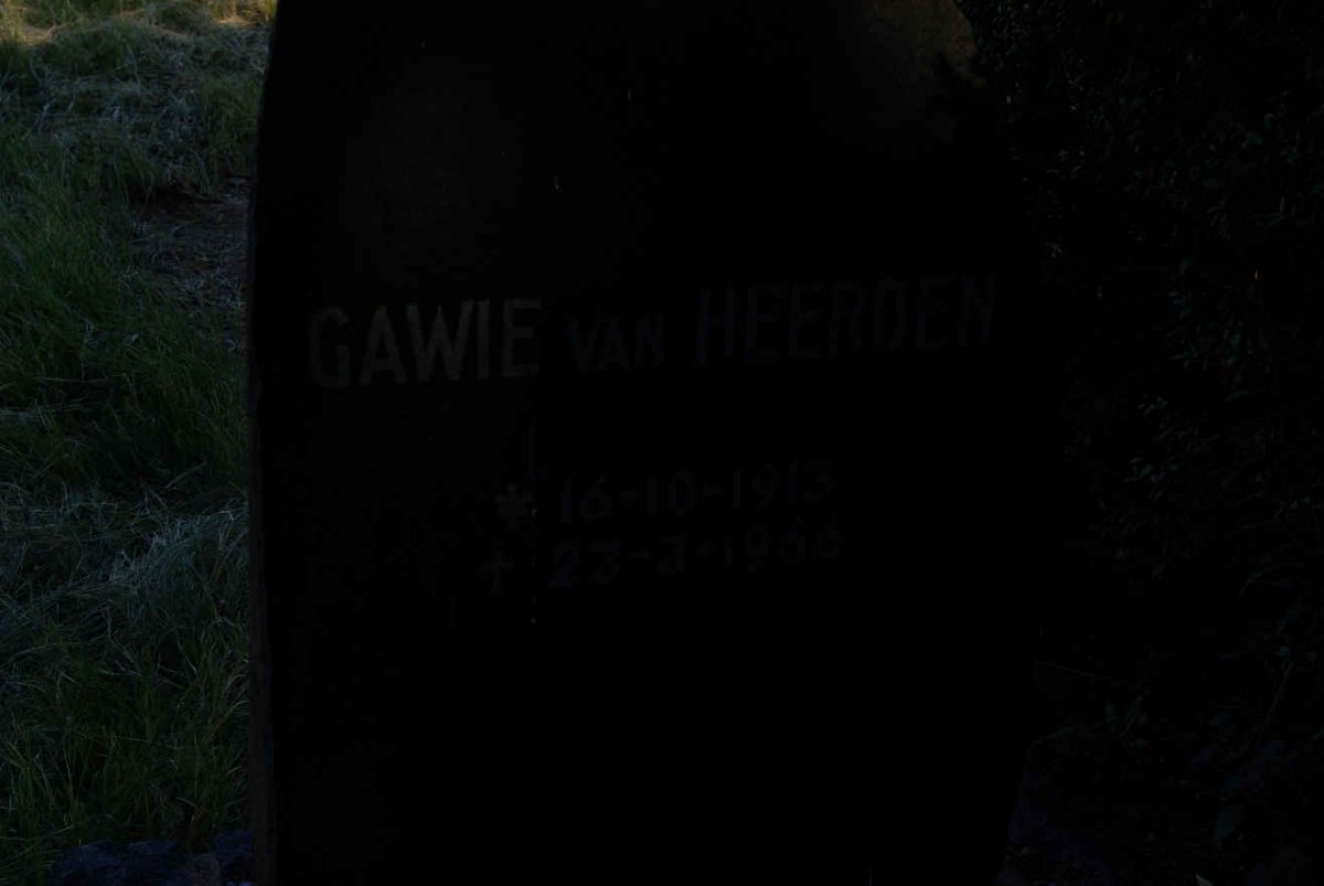 HEERDEN Gawie, van 1913-1966