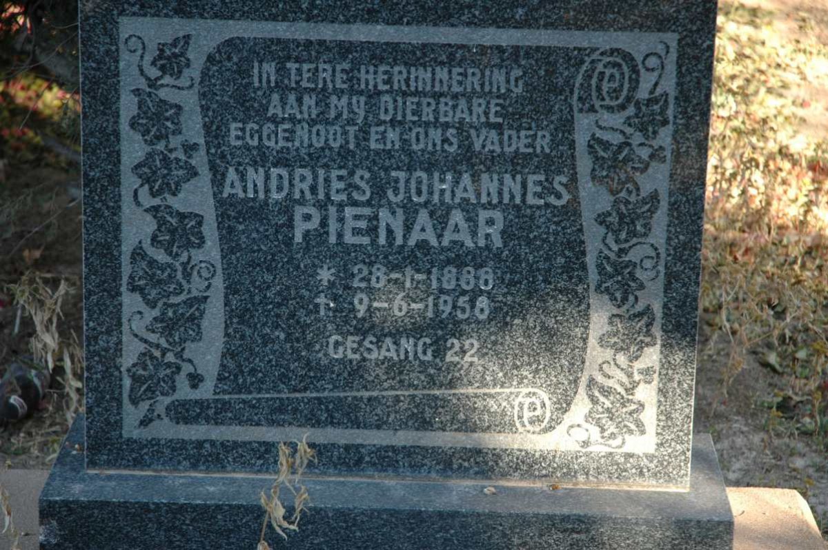 PIENAAR Andries Johannes 1888-1958