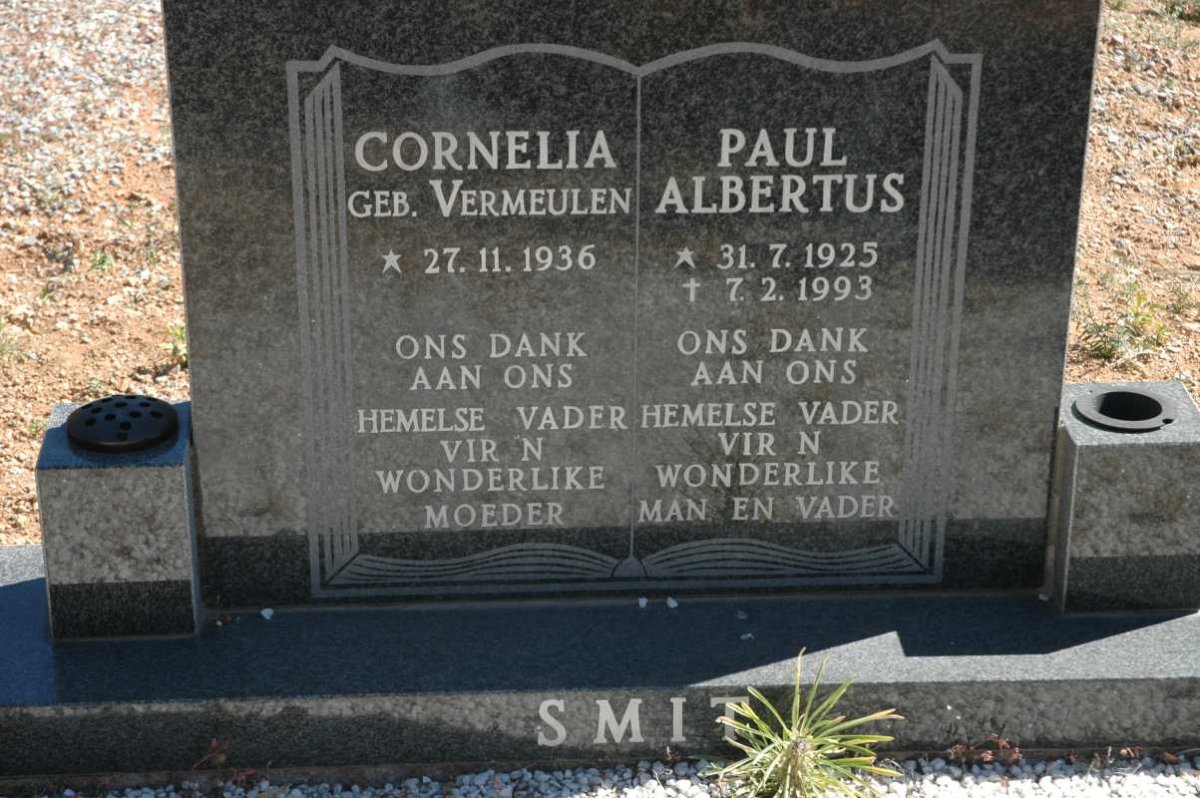 SMIT Paul Albertus 1925-1993 &amp; Cornelia VERMEULEN 1936-