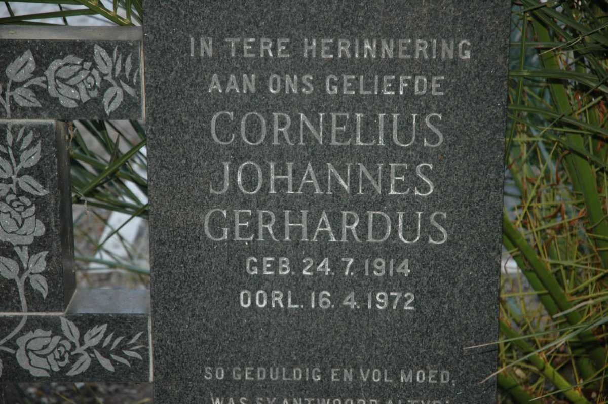 ? Cornelius Johannes Gerhardus 1914-1972