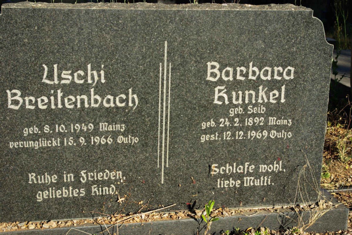 KUNKEL Barbara nee SEIB 1892-1969 :: BREITENBACH Uschi 1949-1966