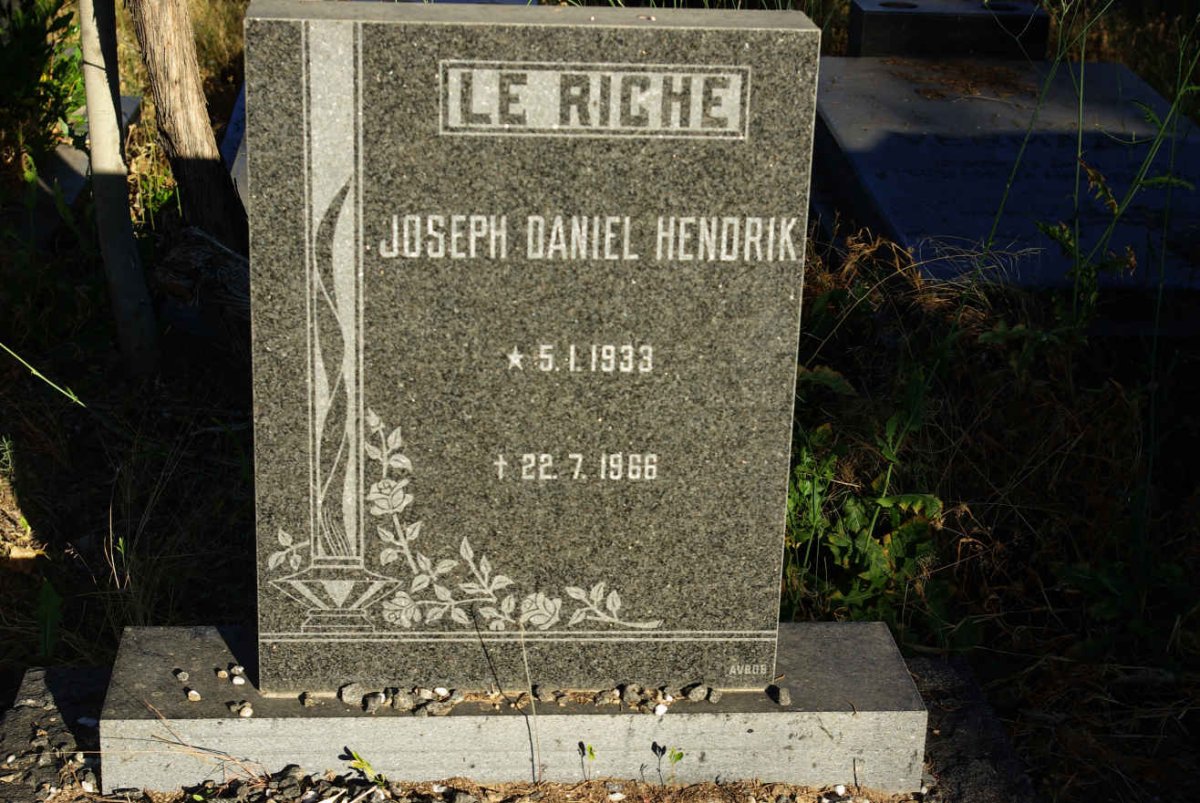 RICHE Joseph Daniel Hendrik, le 1933-1966