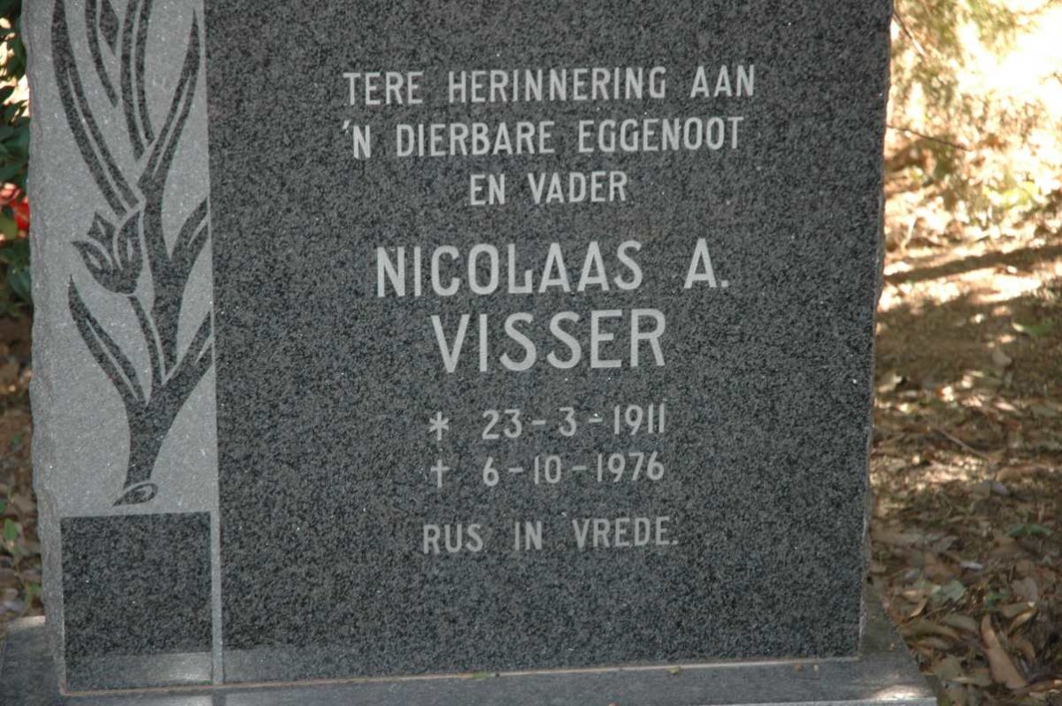 VISSER Nicolaas A. 1911-1976