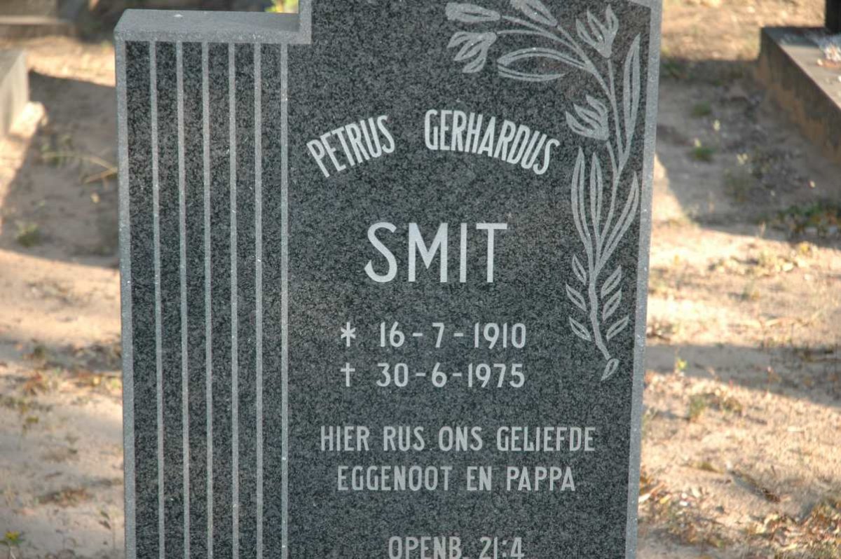 SMIT Petrus Gerhardus 1910-1975