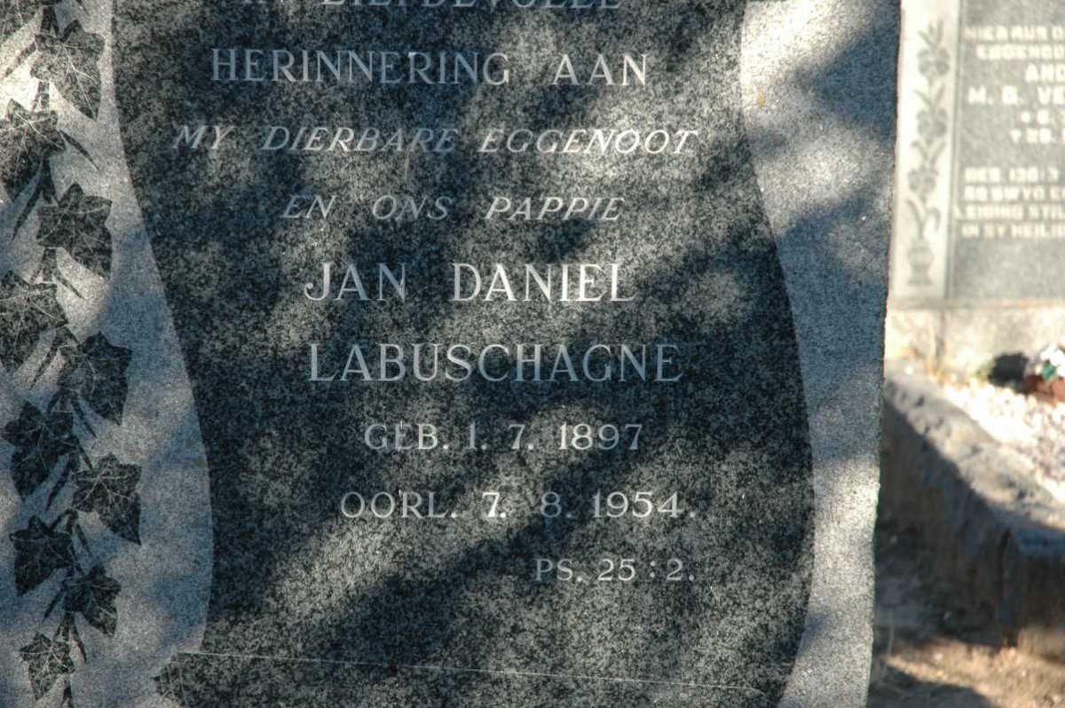 LABUSCHAGNE Jan Daniel 1897-1954