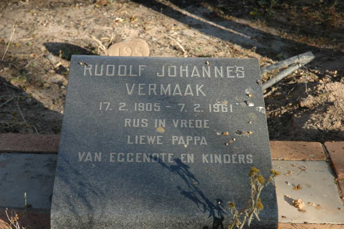 VERMAAK Rudolf Johannes 1905-1961