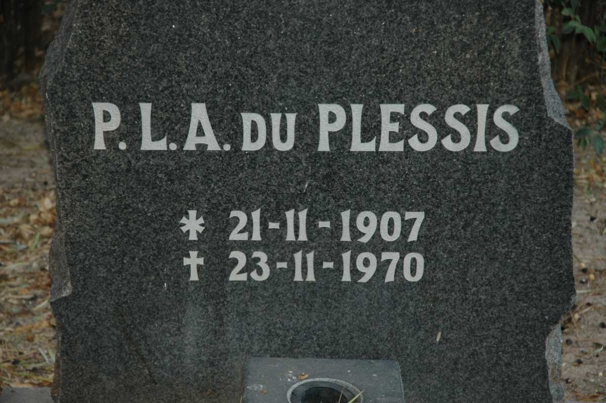 PLESSIS P.L.A., du 1907-1970