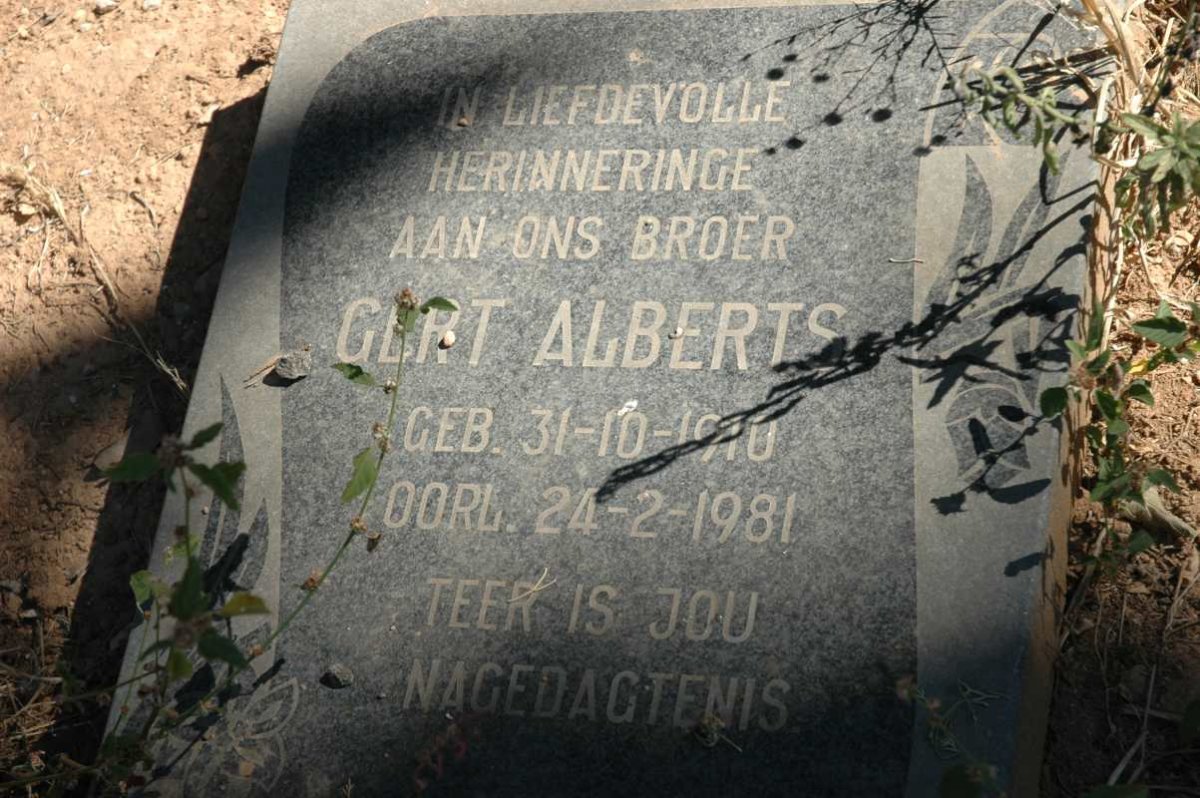 ALBERTS Gert 1910-1981