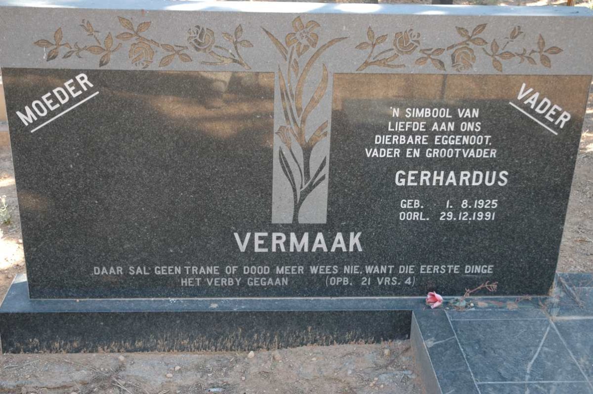 VERMAAK Gerhardus 1925-1991