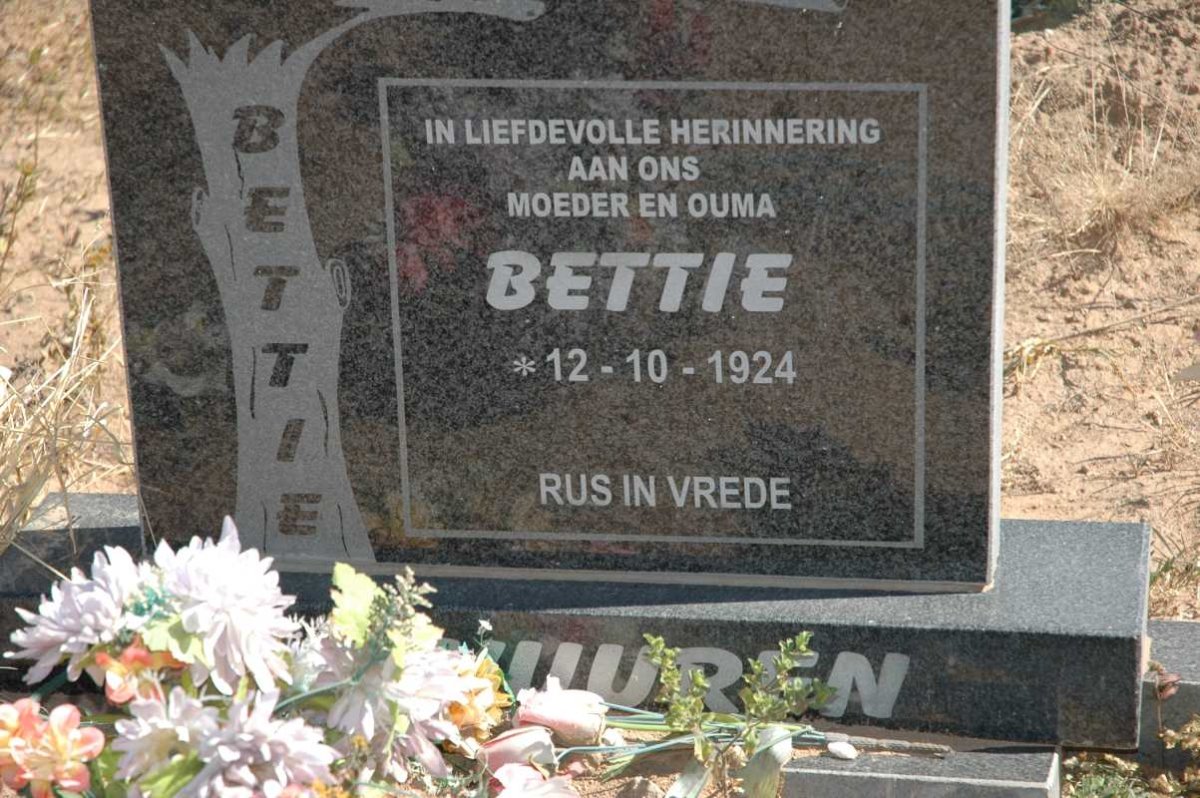 VUUREN Bettie, van 1924-
