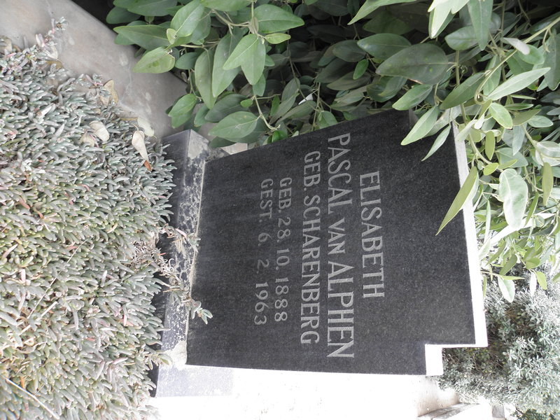 ALPHEN Elisabeth, Pascal van nee SCHARENBERG 1888-1963