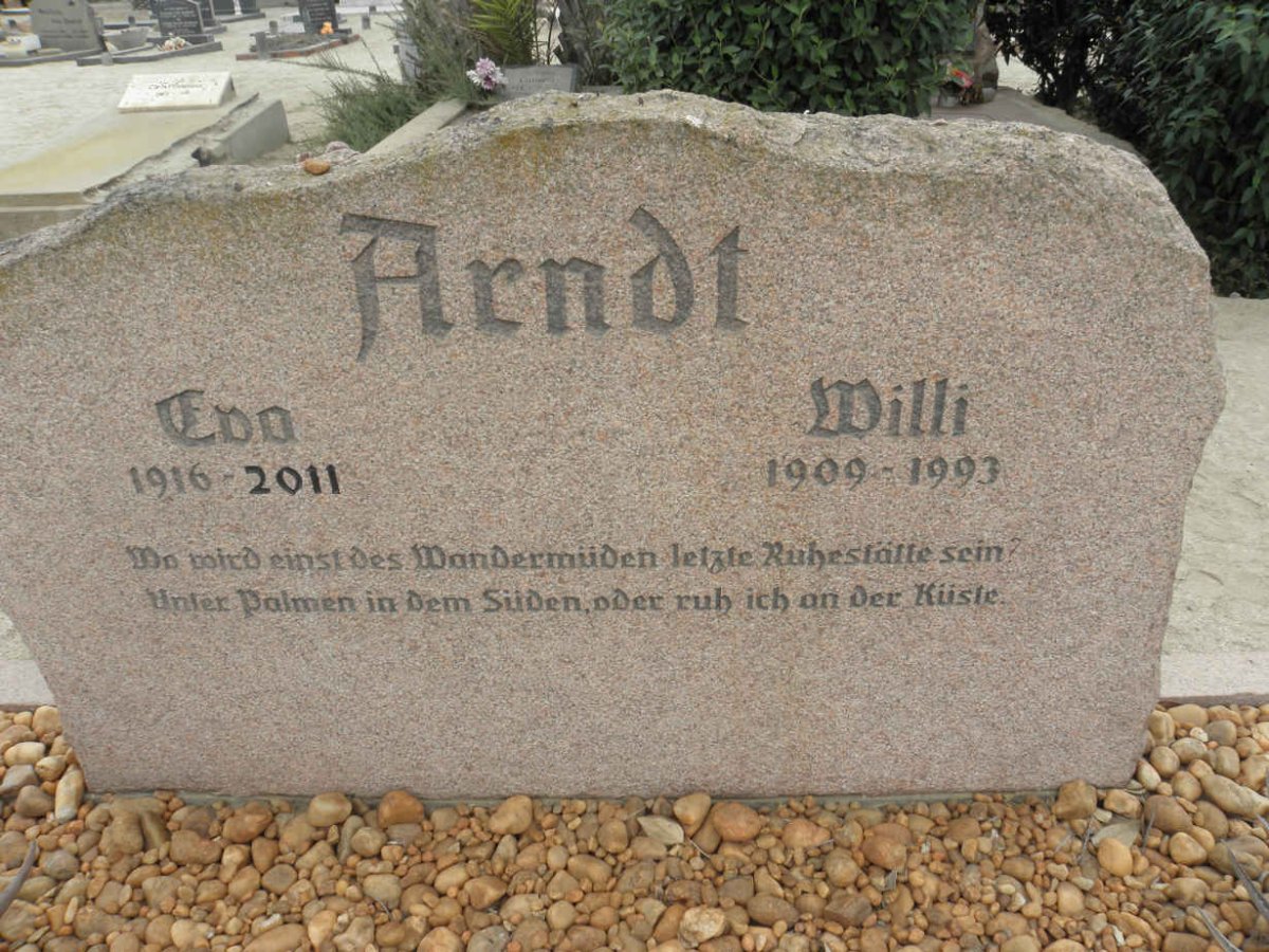 ARNDT Willi 1909-1993 &amp; Eva 1916-2011