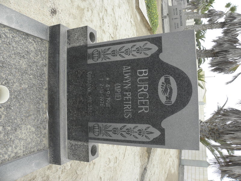 BURGER Alwyn Petrus 1901-1976