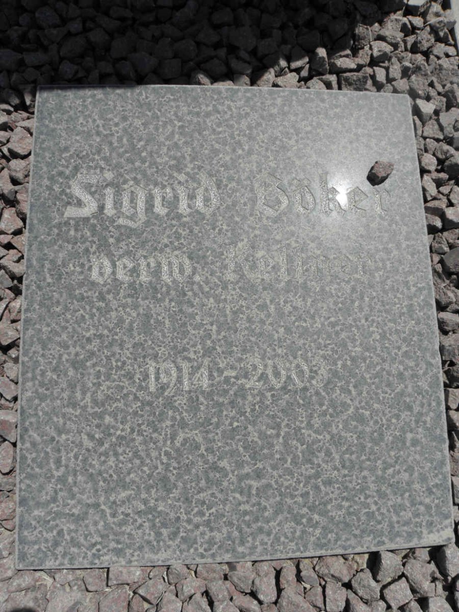 BÜKER Sigrid formerly KELLNER 1914-2003