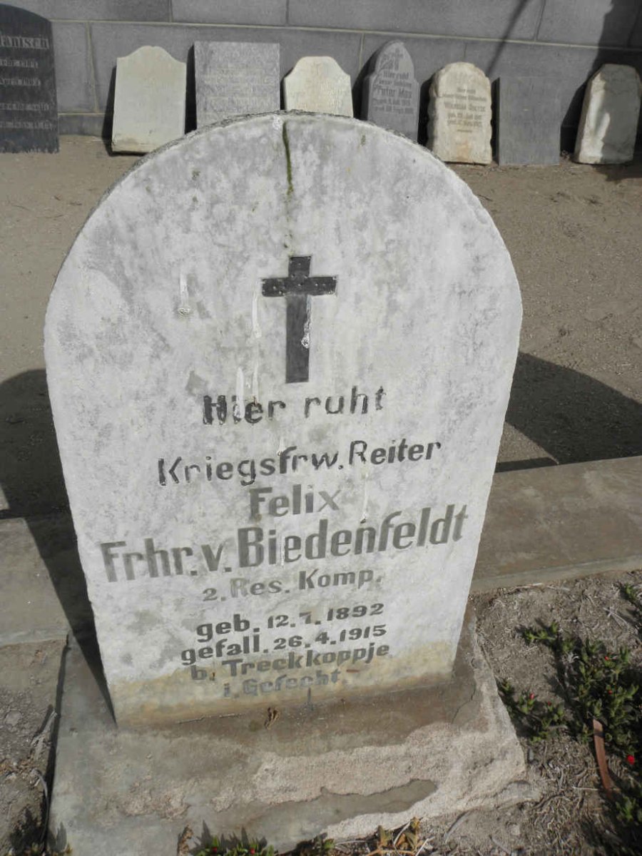 BIEDENFELDT Felix, v.  1892-1915