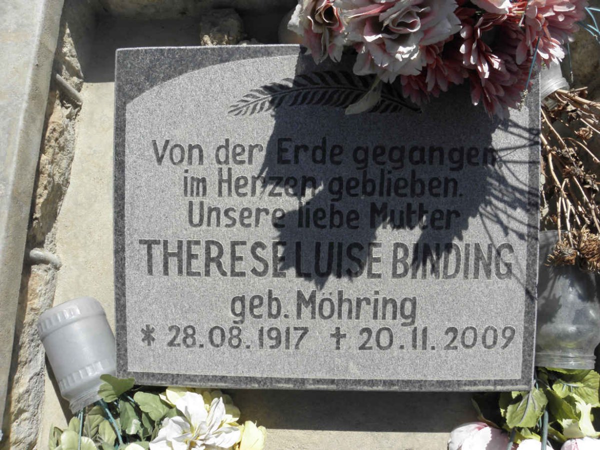 BINDING Therese Luise nee MÖHRING 1917-2009