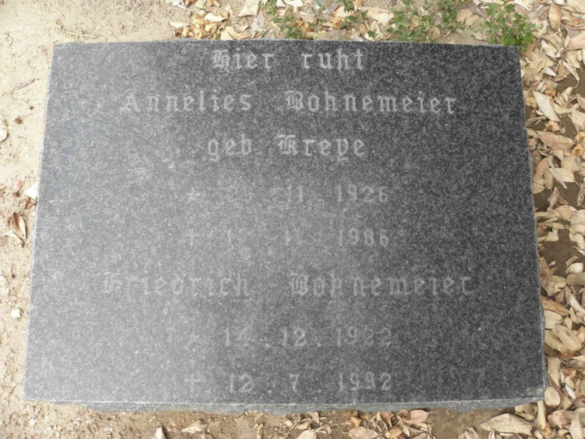 BOHNEMEIER Friedrich 1922-1992 &amp; Annelies KREYE 1926-1985