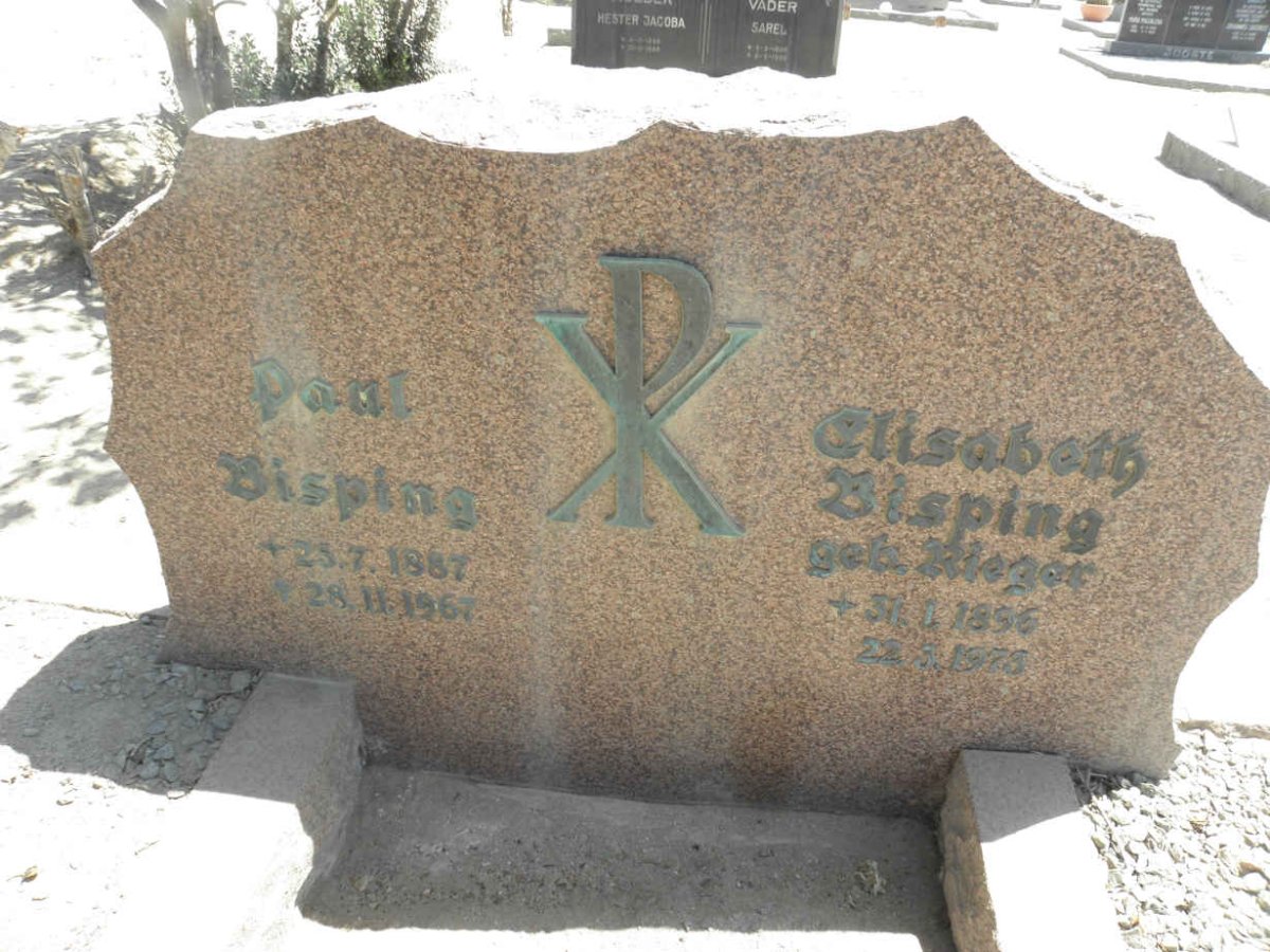 BISPING Paul 1887-1967 &amp; Elizabeth 1896-1973