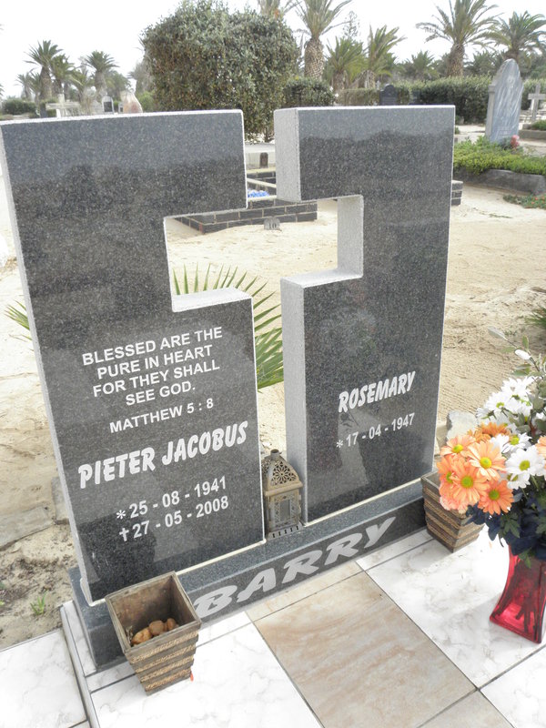 BARRY Pieter Jacobus 1941-2008 &amp; Rosemary 1947-