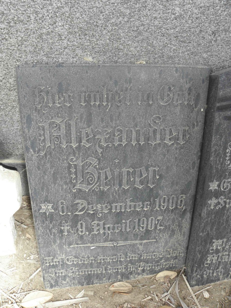 BEIRER Alexander 1906-1907