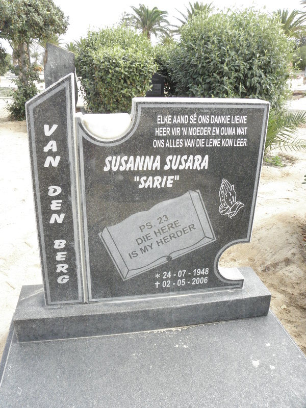 BERG Susanna Susara, van den 1948-2006